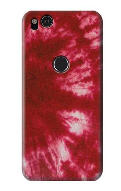 W2480 Tie Dye Red Hard Case and Leather Flip Case For Google Pixel 2 XL