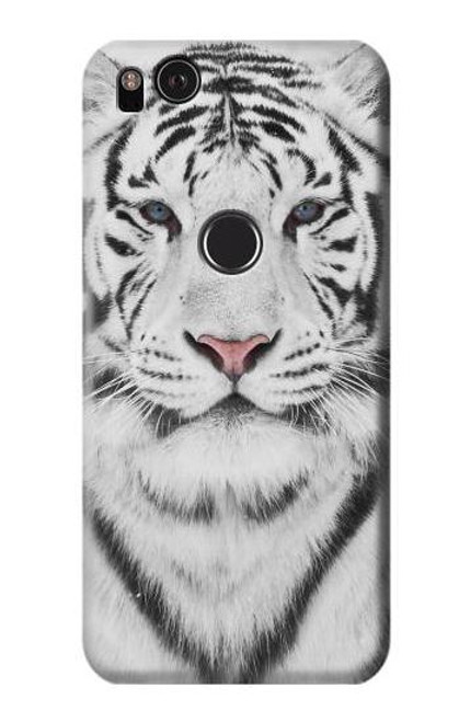 W2553 White Tiger Hard Case and Leather Flip Case For Google Pixel 2 XL