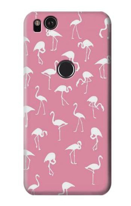 W2858 Pink Flamingo Pattern Hard Case and Leather Flip Case For Google Pixel 2 XL