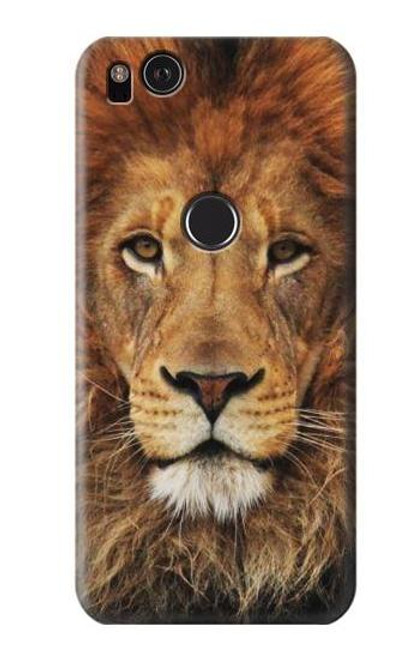 W2870 Lion King of Beasts Hard Case and Leather Flip Case For Google Pixel 2 XL