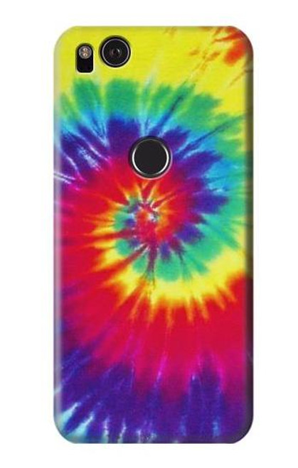 W2884 Tie Dye Swirl Color Hard Case and Leather Flip Case For Google Pixel 2 XL