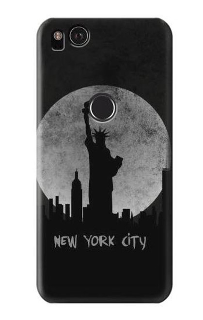 W3097 New York City Hard Case and Leather Flip Case For Google Pixel 2 XL