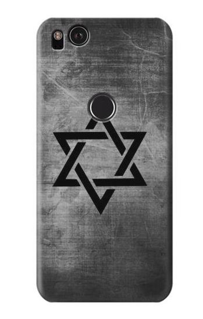 W3107 Judaism Star of David Symbol Hard Case and Leather Flip Case For Google Pixel 2 XL