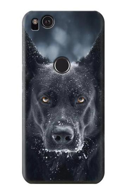 W3168 German Shepherd Black Dog Hard Case and Leather Flip Case For Google Pixel 2 XL