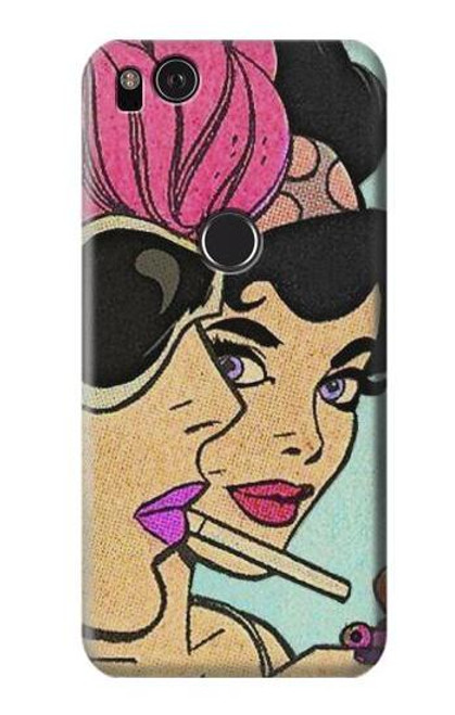 W3171 Girls Pop Art Hard Case and Leather Flip Case For Google Pixel 2 XL