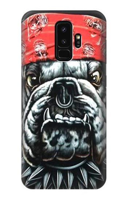 W0100 Bulldog American Football Hard Case and Leather Flip Case For Samsung Galaxy S9 Plus