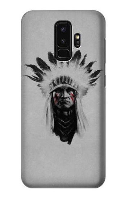 W0451 Indian Chief Hard Case and Leather Flip Case For Samsung Galaxy S9 Plus