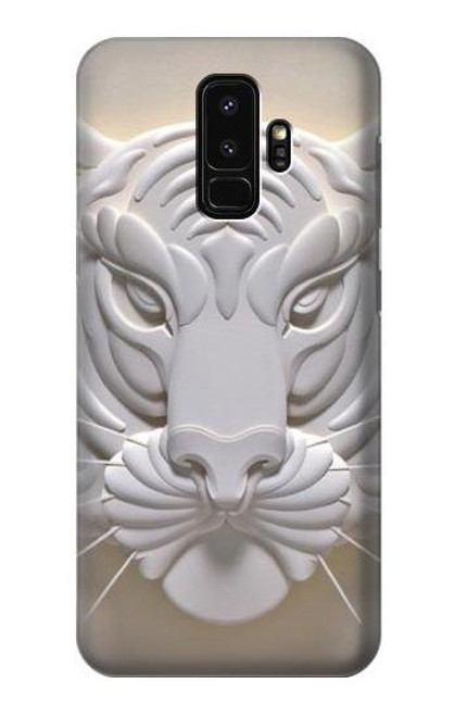 W0574 Tiger Carving Hard Case and Leather Flip Case For Samsung Galaxy S9 Plus