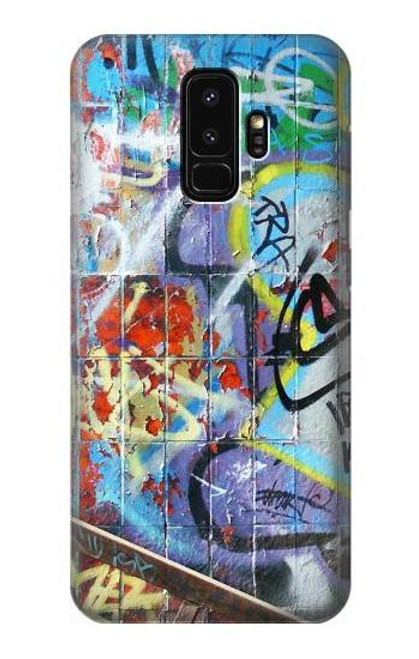 W0588 Wall Graffiti Hard Case and Leather Flip Case For Samsung Galaxy S9 Plus