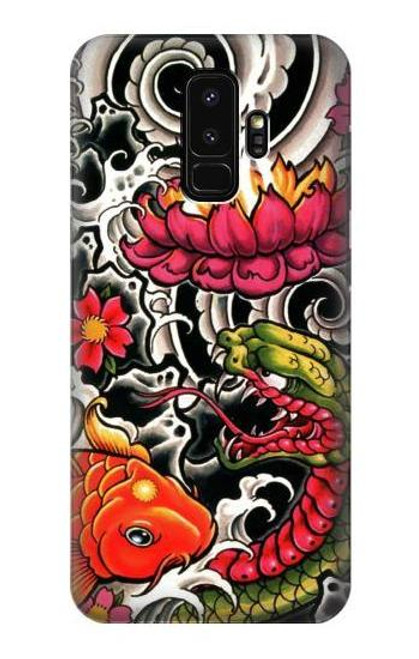 W0605 Yakuza Tattoo Hard Case and Leather Flip Case For Samsung Galaxy S9 Plus