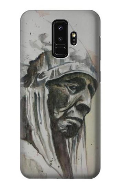 W0792 Indian Chief Hard Case and Leather Flip Case For Samsung Galaxy S9 Plus