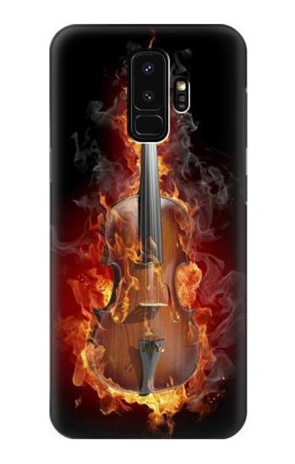 W0864 Fire Violin Hard Case and Leather Flip Case For Samsung Galaxy S9 Plus