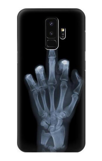 W1143 X-ray Hand Middle Finger Hard Case and Leather Flip Case For Samsung Galaxy S9 Plus