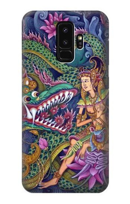 W1240 Bali Painting Hard Case and Leather Flip Case For Samsung Galaxy S9 Plus