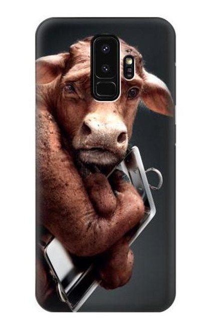 W1271 Crazy Cow Hard Case and Leather Flip Case For Samsung Galaxy S9 Plus