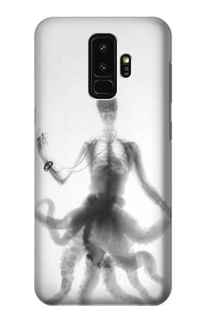 W1432 Skull Octopus X-ray Hard Case and Leather Flip Case For Samsung Galaxy S9 Plus