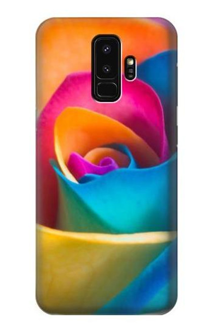 W1671 Rainbow Colorful Rose Hard Case and Leather Flip Case For Samsung Galaxy S9 Plus