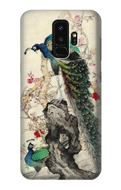W2086 Peacock Painting Hard Case and Leather Flip Case For Samsung Galaxy S9 Plus