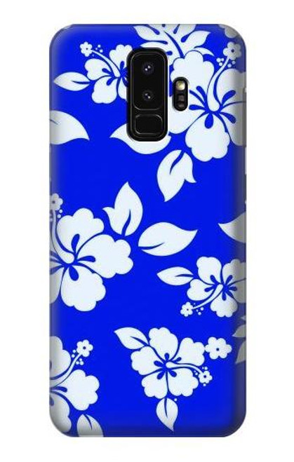 W2244 Hawaiian Hibiscus Blue Pattern Hard Case and Leather Flip Case For Samsung Galaxy S9 Plus