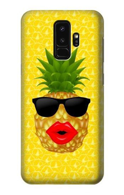 W2443 Funny Pineapple Sunglasses Kiss Hard Case and Leather Flip Case For Samsung Galaxy S9 Plus