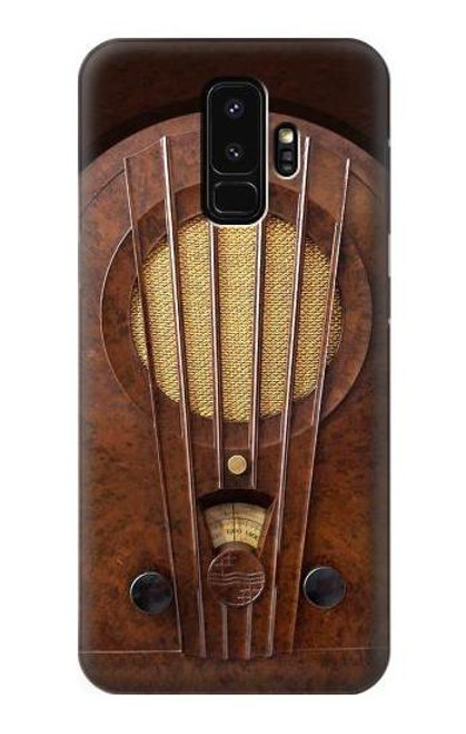 W2655 Vintage Bakelite Deco Radio Hard Case and Leather Flip Case For Samsung Galaxy S9 Plus