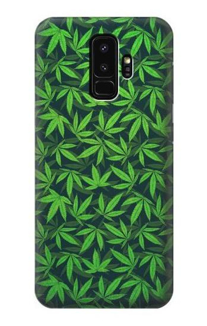 W2666 Marijuana Pattern Hard Case and Leather Flip Case For Samsung Galaxy S9 Plus