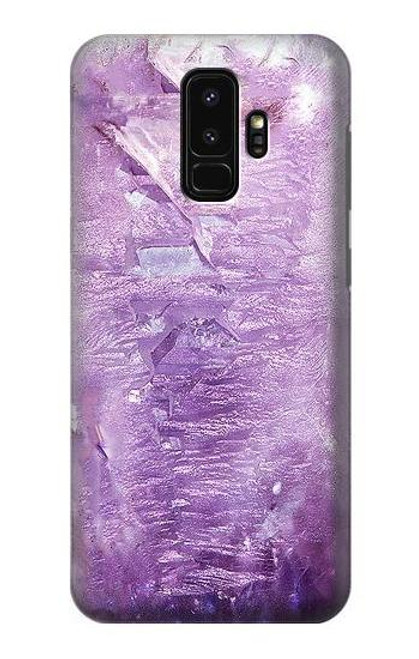 W2690 Amethyst Crystals Graphic Printed Hard Case and Leather Flip Case For Samsung Galaxy S9 Plus