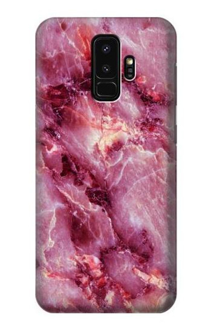 W3052 Pink Marble Graphic Printed Hard Case and Leather Flip Case For Samsung Galaxy S9 Plus