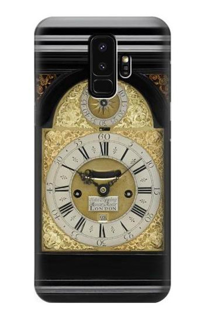 W3144 Antique Bracket Clock Hard Case and Leather Flip Case For Samsung Galaxy S9 Plus