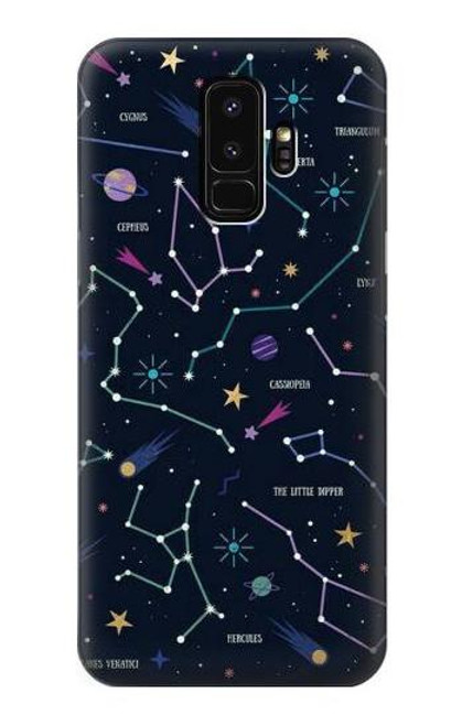 W3220 Star Map Zodiac Constellations Hard Case and Leather Flip Case For Samsung Galaxy S9 Plus