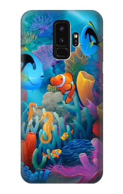 W3227 Underwater World Cartoon Hard Case and Leather Flip Case For Samsung Galaxy S9 Plus