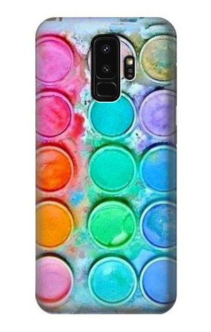 W3235 Watercolor Mixing Hard Case and Leather Flip Case For Samsung Galaxy S9 Plus