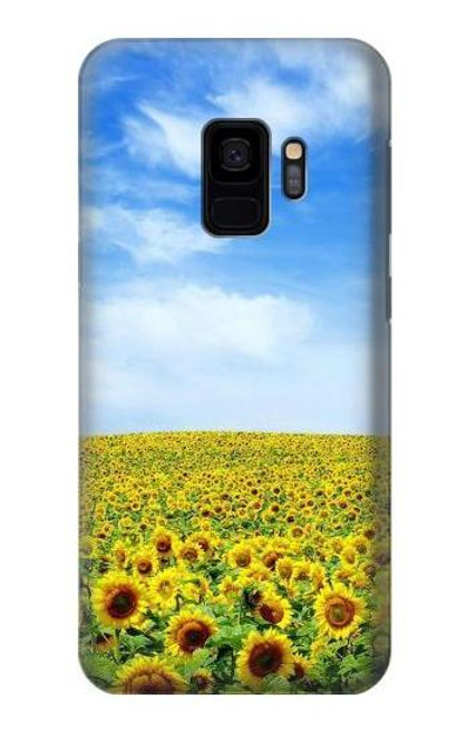 W0232 Sunflower Hard Case and Leather Flip Case For Samsung Galaxy S9