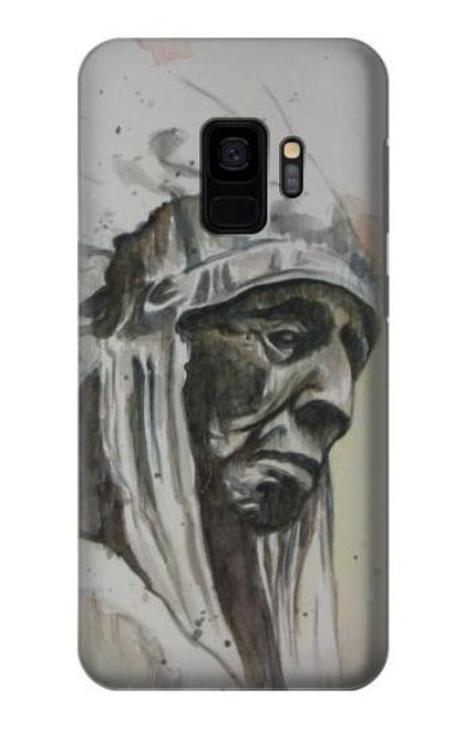 W0792 Indian Chief Hard Case and Leather Flip Case For Samsung Galaxy S9