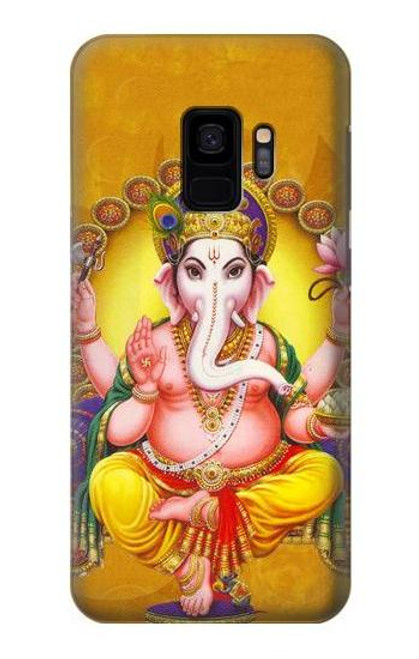 W0896 Lord Ganesh Hindu God Hard Case and Leather Flip Case For Samsung Galaxy S9