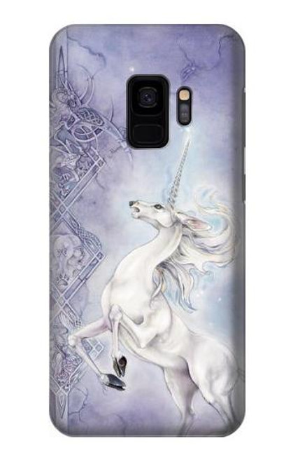 W1134 White Horse Unicorn Hard Case and Leather Flip Case For Samsung Galaxy S9