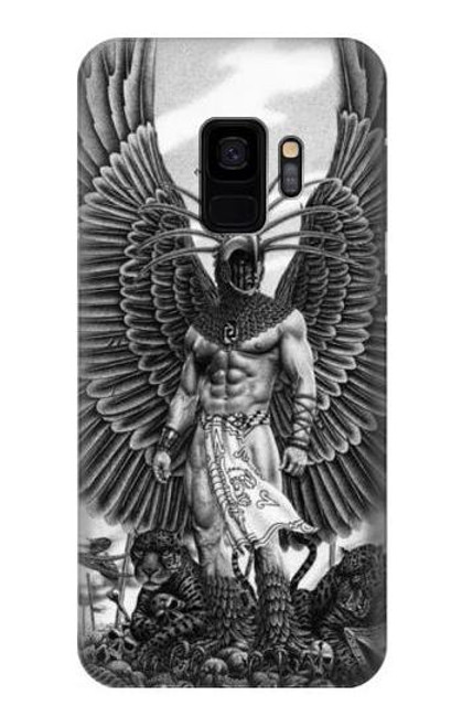 W1235 Aztec Warrior Hard Case and Leather Flip Case For Samsung Galaxy S9