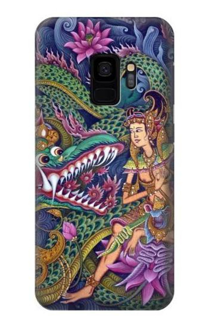 W1240 Bali Painting Hard Case and Leather Flip Case For Samsung Galaxy S9