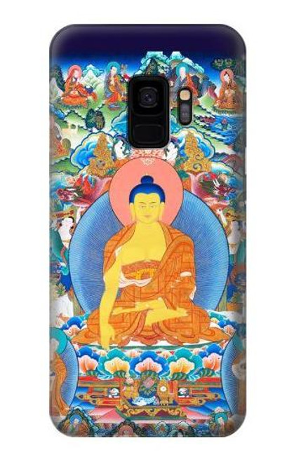 W1256 Buddha Paint Hard Case and Leather Flip Case For Samsung Galaxy S9