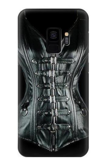 W1639 Gothic Corset Black Hard Case and Leather Flip Case For Samsung Galaxy S9