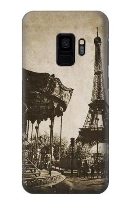 W2174 Eiffel Tower Vintage Paris Hard Case and Leather Flip Case For Samsung Galaxy S9