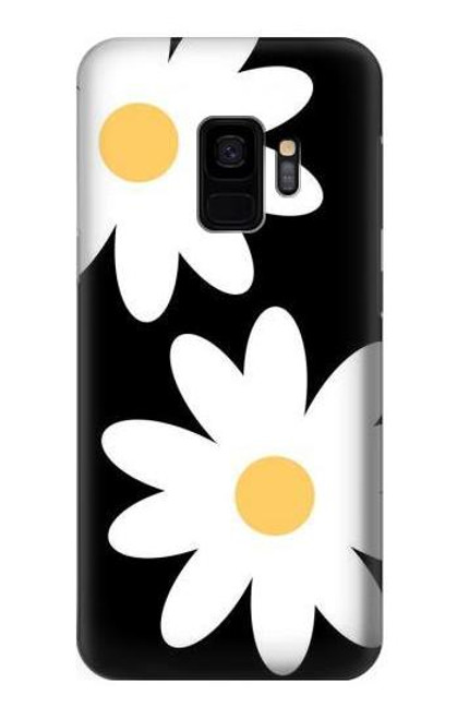 W2315 Daisy White Flowers Hard Case and Leather Flip Case For Samsung Galaxy S9