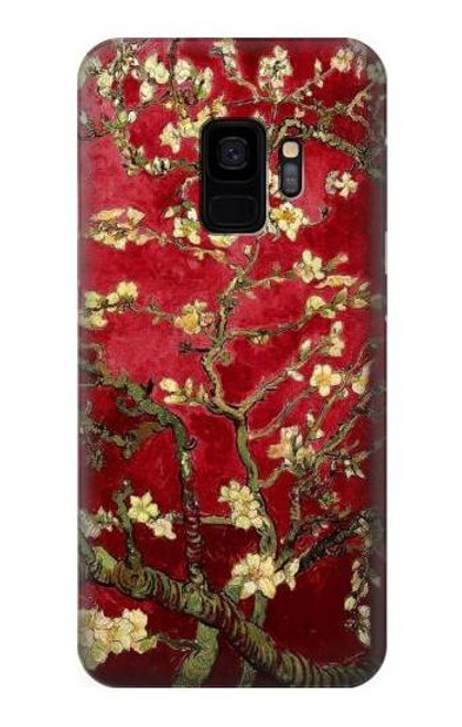 W2414 Red Blossoming Almond Tree Van Gogh Hard Case and Leather Flip Case For Samsung Galaxy S9