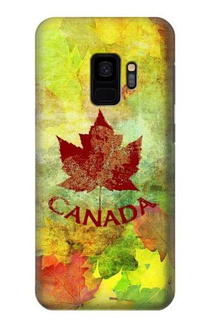 W2523 Canada Autumn Maple Leaf Hard Case and Leather Flip Case For Samsung Galaxy S9