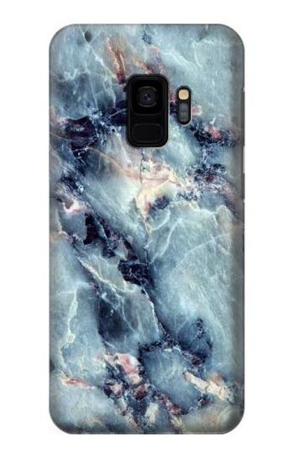 W2689 Blue Marble Texture Graphic Printed Hard Case and Leather Flip Case For Samsung Galaxy S9