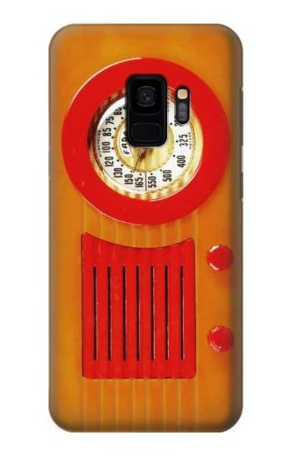 W2780 Vintage Orange Bakelite Radio Hard Case and Leather Flip Case For Samsung Galaxy S9