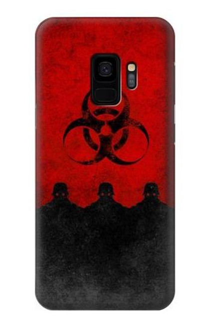 W2917 Biohazards Virus Red Alert Hard Case and Leather Flip Case For Samsung Galaxy S9