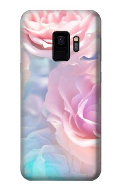 W3050 Vintage Pastel Flowers Hard Case and Leather Flip Case For Samsung Galaxy S9