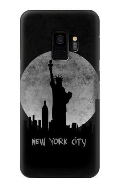 W3097 New York City Hard Case and Leather Flip Case For Samsung Galaxy S9