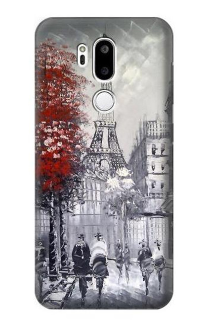 W1295 Eiffel Painting of Paris Hard Case and Leather Flip Case For LG G7 ThinQ